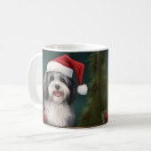 Havanese Hond in Sneeuw Kerstmis Koffiemok (Voorkant links)