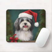 Havanese Hond in Sneeuw Kerstmis Muismat (Met muis)
