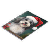Havanese Hond in Sneeuw Kerstmis Notitieboek (Linkerzijde)