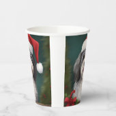 Havanese Hond in Sneeuw Kerstmis Papieren Bekers (Links)