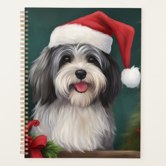 Havanese Hond in Sneeuw Kerstmis Planner (Voorkant)