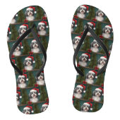 Havanese Hond in Sneeuw Kerstmis Teenslippers (Voetbed)