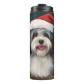 Havanese Hond in Sneeuw Kerstmis Thermosbeker (Voorkant)