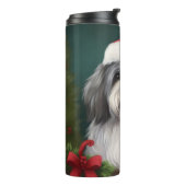 Havanese Hond in Sneeuw Kerstmis Thermosbeker (Gedraaid links)