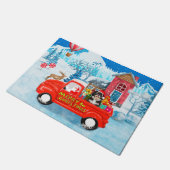 Havanese Hond Kerst Bezorgwagen Sneeuw Deurmat (Schuin)