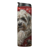 Havanese Hond Kerst Feestelijk Thermosbeker (Geroteerd rechts)