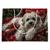 Havanese Hond Kerst Festiviteit Groot Cadeauzakje (Voorkant)