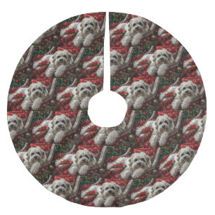 Havanese Hond Kerst Festiviteit Kerstboom Rok