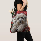 Havanese Hond Kerst Festiviteit Tote Bag (Dichtbij)