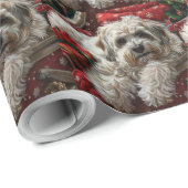 Havanese Hond Kerstfeest Cadeaupapier (Rol Hoek)