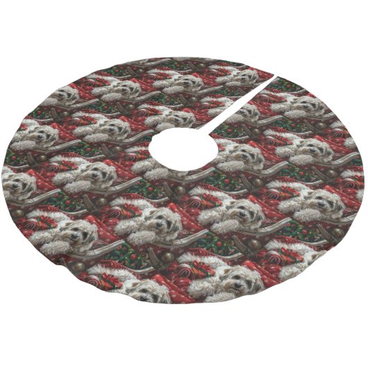 Havanese Hond Kerstfeest Kerstboom Rok (Gekanteld)