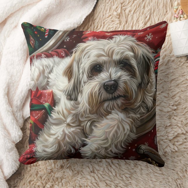 Havanese Hond Kerstfeest Kussen (Deken)