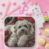 Havanese Hond Kerstfeest Papieren Bordje (Feest)