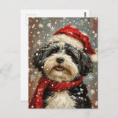 Havanese hond Kerstmis Briefkaart (Voorkant / Achterkant)