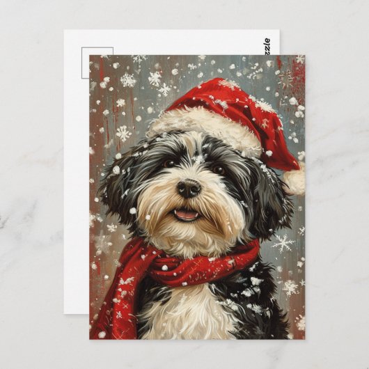 Havanese hond Kerstmis Briefkaart (Voorkant / Achterkant)