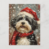 Havanese hond Kerstmis Briefkaart (Voorkant)