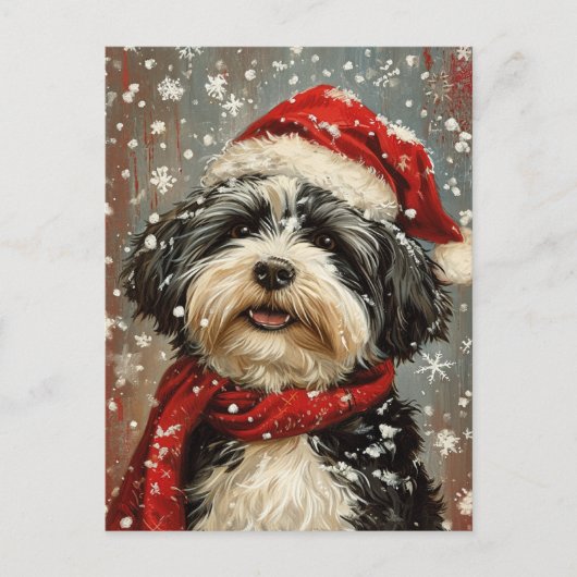 Havanese hond Kerstmis Briefkaart (Voorkant)