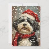 Havanese hond Kerstmis Feestdagenkaart (Voorkant)