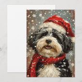 Havanese hond Kerstmis Feestdagenkaart (Voorkant / Achterkant)