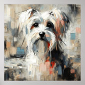 Havanese Hond Kunst Poster (Voorkant)