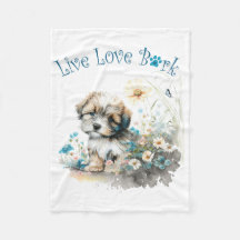 Havanese Hond Mam Bloemen
