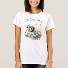 Havanese Hond Mam Bloemen T-shirt