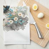 Havanese Hond Mam Bloemen Theedoek (Quarter Fold)