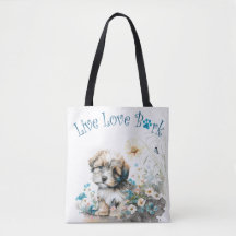 Havanese Hond Mam Bloemen