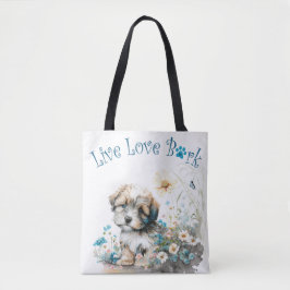 Havanese Hond Mam Bloemen Tote Bag