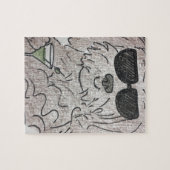Havanese hond martini legpuzzel (Horizontaal)