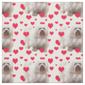 Havanese hond met hart stof (Swatch)