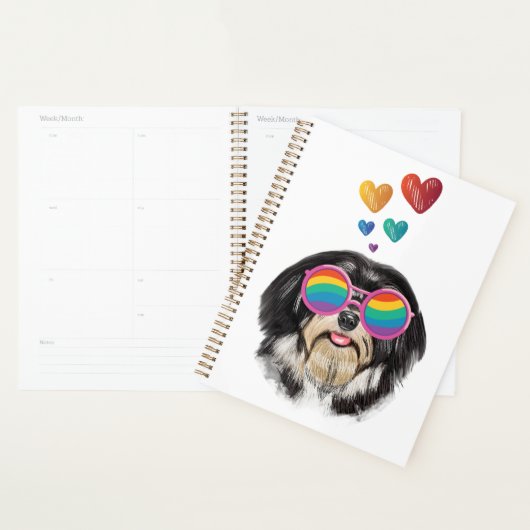 Havanese hond met harten Valentijnsdag Planner (Display)