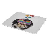 Havanese hond met harten Valentijnsdag Snijplank (Hoek)