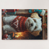 Havanese Hond Met Kerstcadeaus  Legpuzzel (Horizontaal)