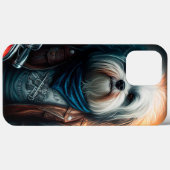 Havanese hond op digitaal fietsenschilderij Case-Mate iPhone case (Achterkant (horizontaal))