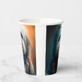 Havanese hond op digitaal fietsenschilderij papieren bekers (Links)