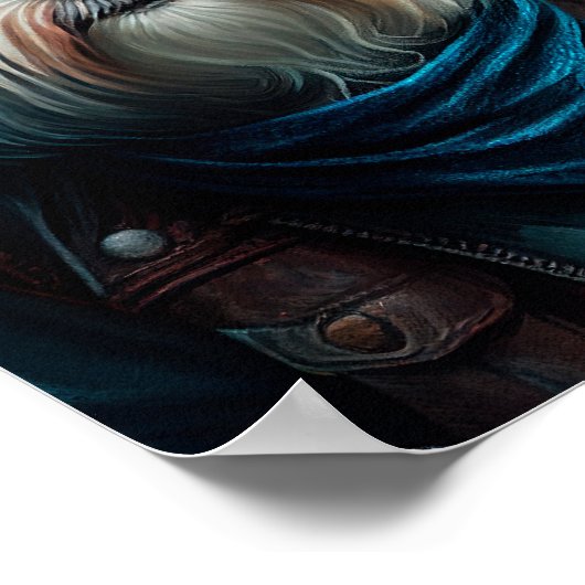 Havanese hond op digitaal fietsenschilderij poster (Hoek)