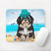 Havanese hond op het strand muismat (Met muis)