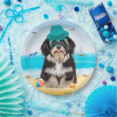 Havanese hond op het strand papieren bordje (Feest)
