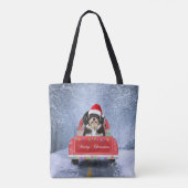 Havanese hond op sneeuw in kerstmis tote bag (Achterkant)