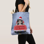 Havanese hond op sneeuw in kerstmis tote bag (Dichtbij)