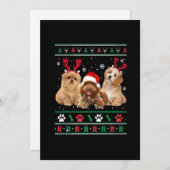 Havanese Hond Rendier lichten LELIJK Kerst Pyjama Feestdagenkaart (Voorkant / Achterkant)