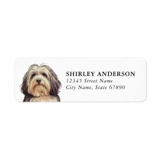 Havanese Hond Retour Adres Labels (Voorkant)