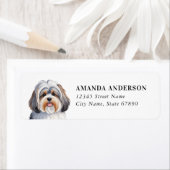 Havanese hond retour adreslabels etiket (Insitu)