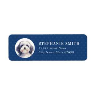 Havanese hond retour adreslabels etiket
