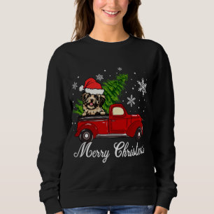 Havanese hond Riding Red Truck Kerstdecoratie Trui