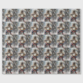 Havanese Hond Rijden Motorfiets Kerstmis Cadeaupapier (Vlak)