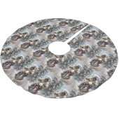 Havanese Hond Rijden Motorfiets Kerstmis Kerstboom Rok (Gekanteld)