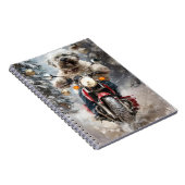 Havanese Hond Rijden Motorfiets Kerstmis Notitieboek (Rechterzijde)