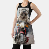 Havanese Hond Rijden Motorfiets Kerstmis Schort (Insitu)